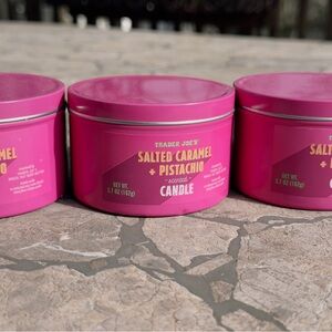 Trader Joe’s Candle Bundle – Salted Caramel & Pistachio (3 × 5.7 oz)